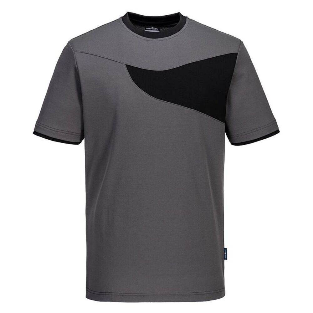 Portwest Mens Cotton Active T-Shirt / Zoom Grey/Black